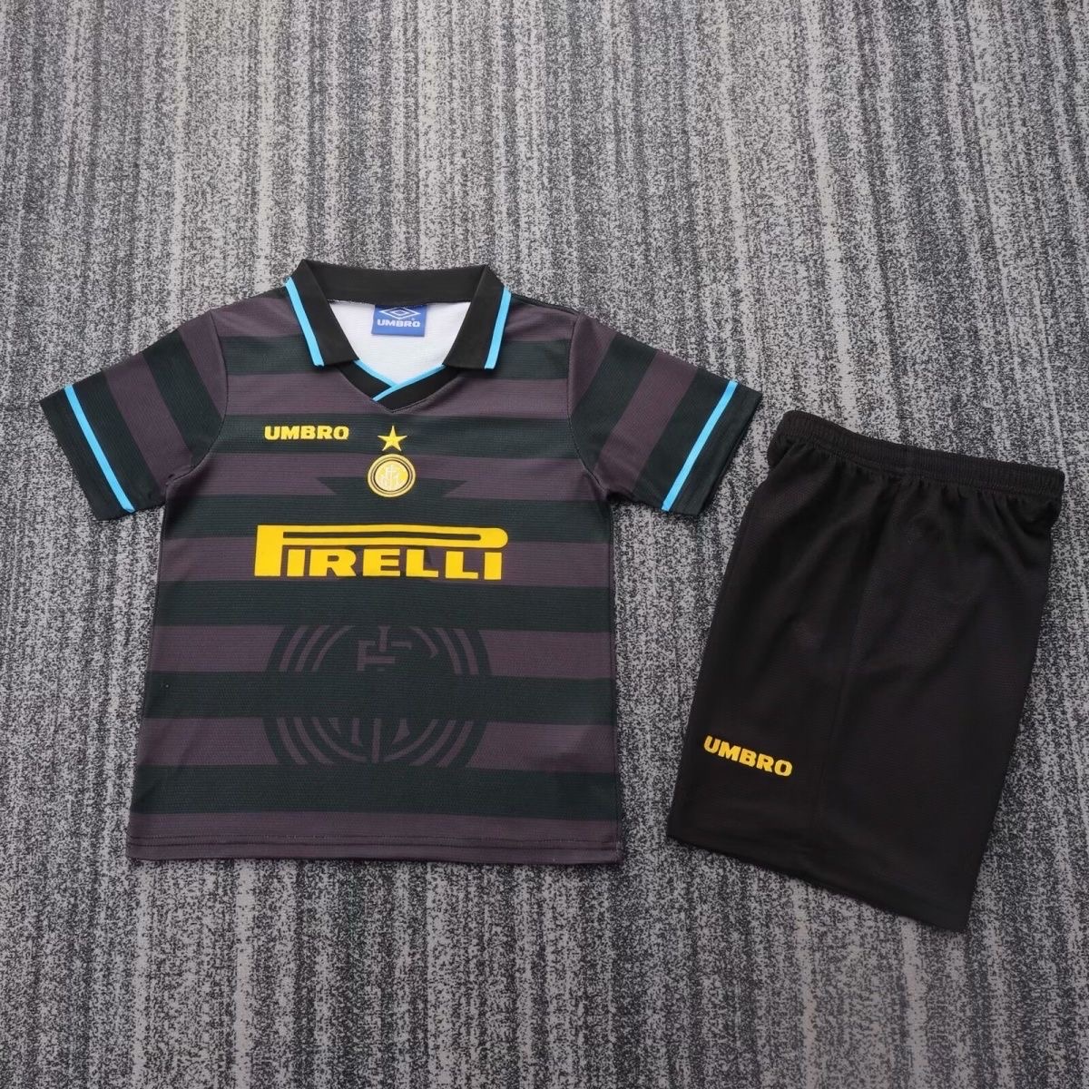 1997/1998 Retro Inter Milan Third Away Football shirt Kids Size 1:1 Thai Quality