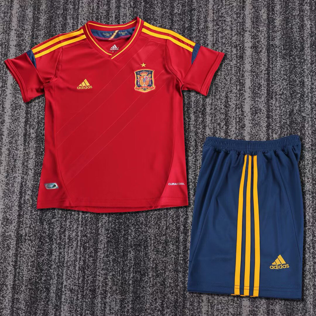 2012 Retro Spain Home Football shirtKids Size 1:1 Thai Quality