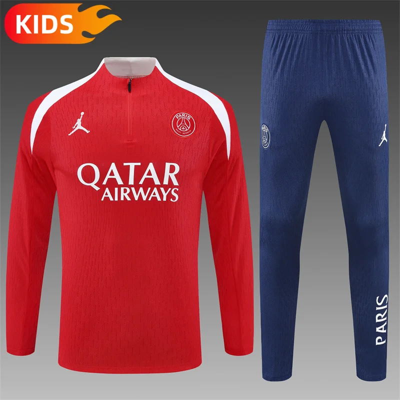 2025/2026 Paris Saint-Germain Half-Pull Training Wear Football Shirt Kids Size