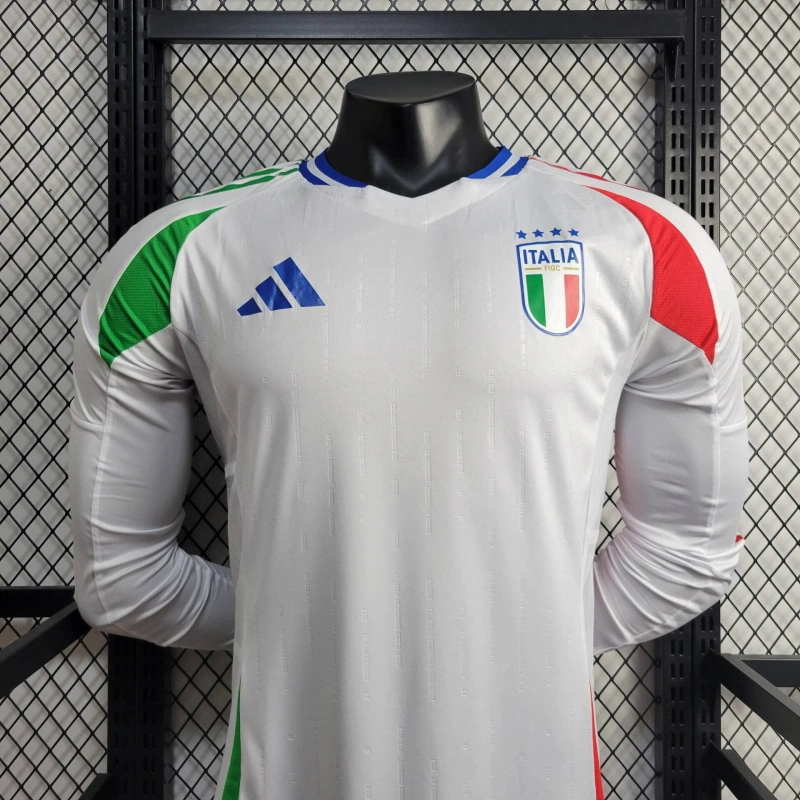 2024 Player Version Long Sleeve Italy Away Football Shirt