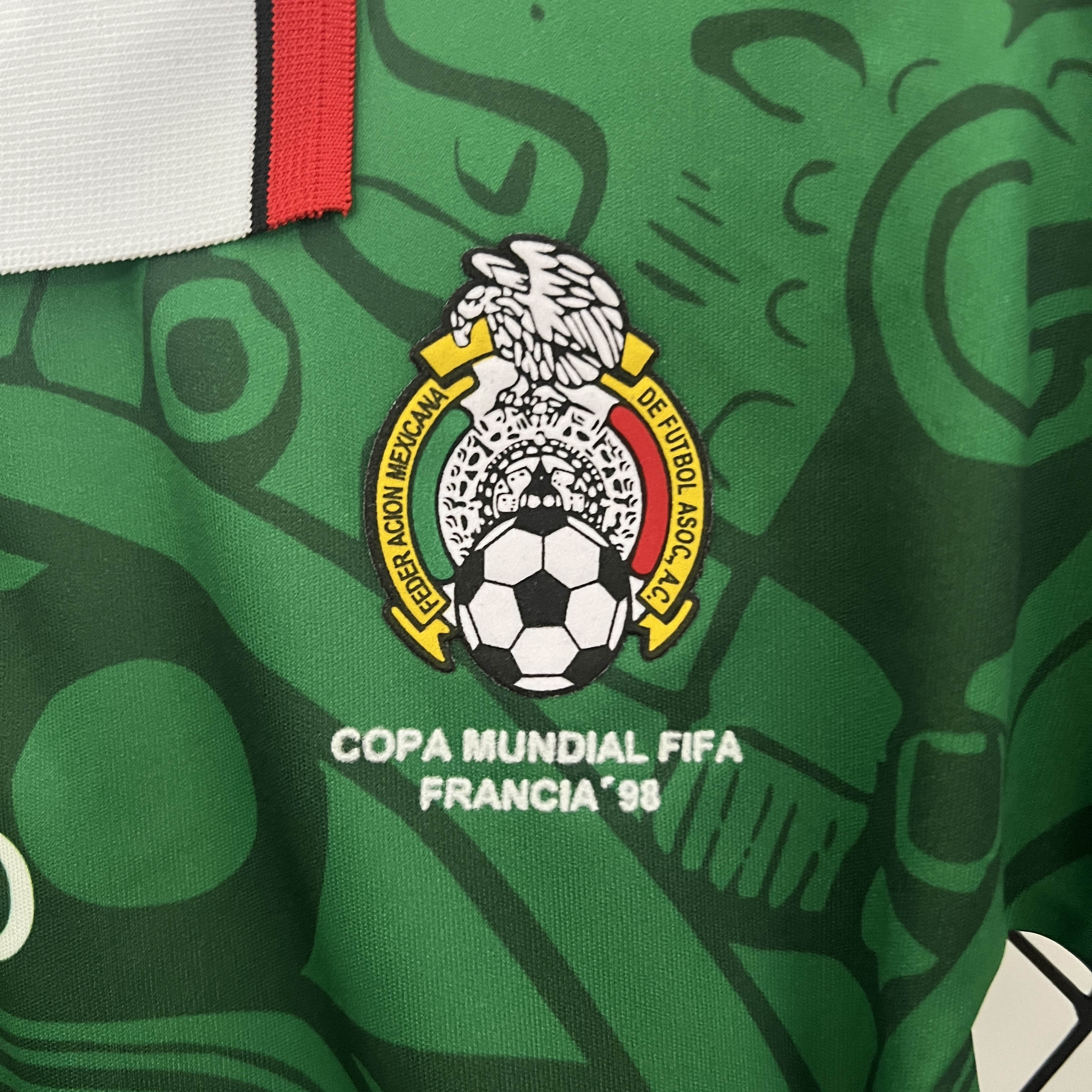1998 Retro Mexico Home Football Shirt Kids Size