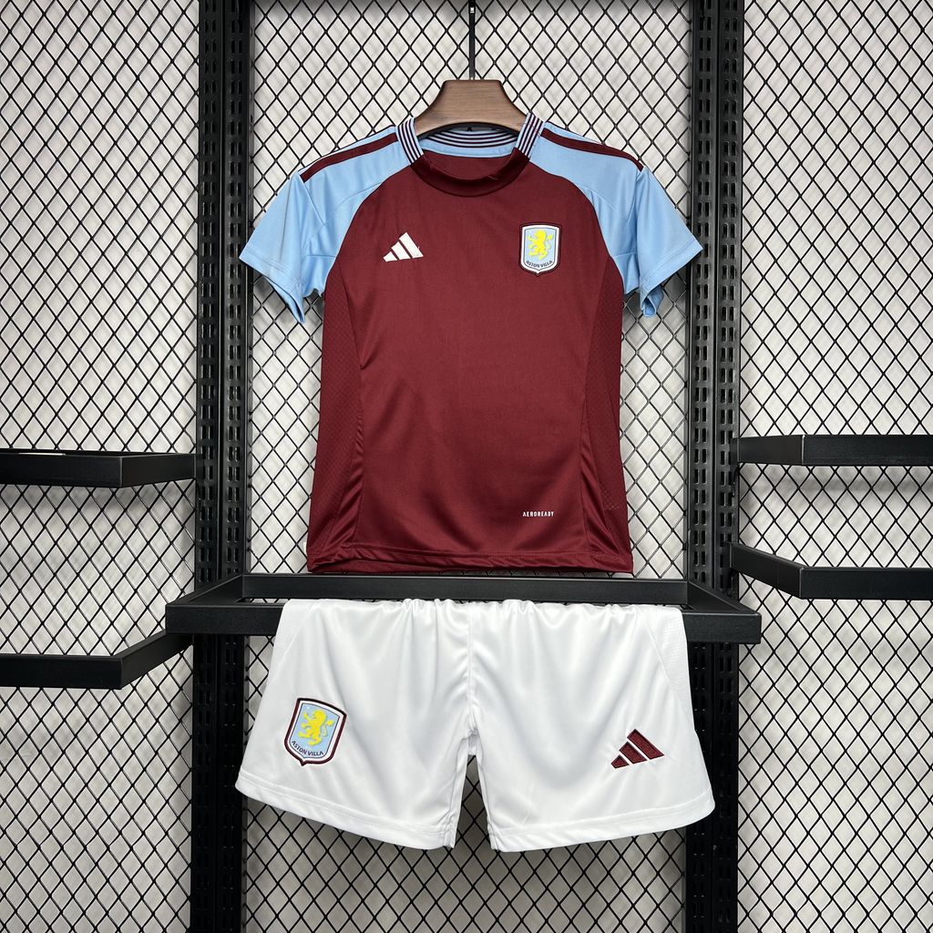2024/2025 Aston Villa Home Football Shirt Kids Size