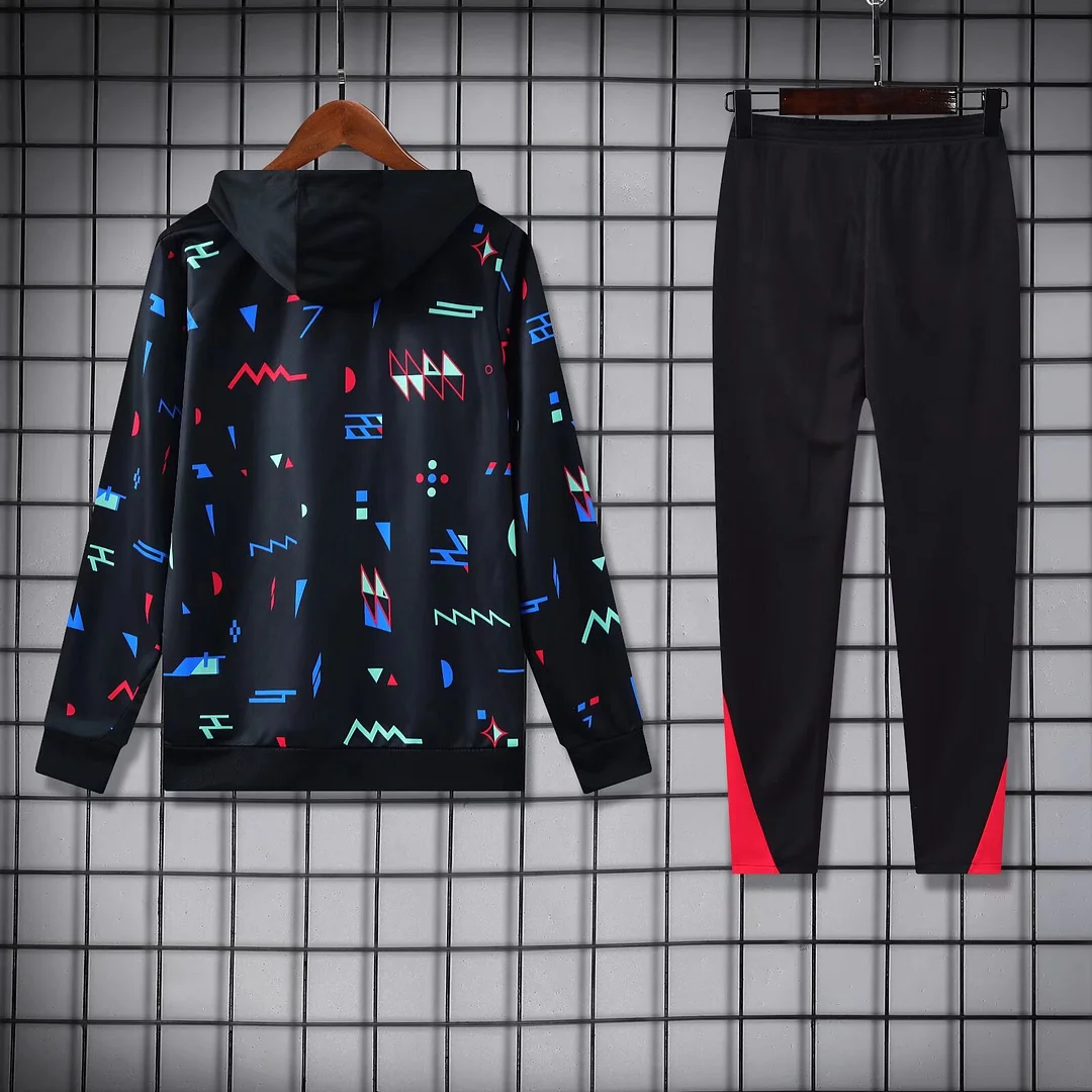 2024/2025 Portugal Hooded Long Sleeves Training Suit Blue Football Shirt