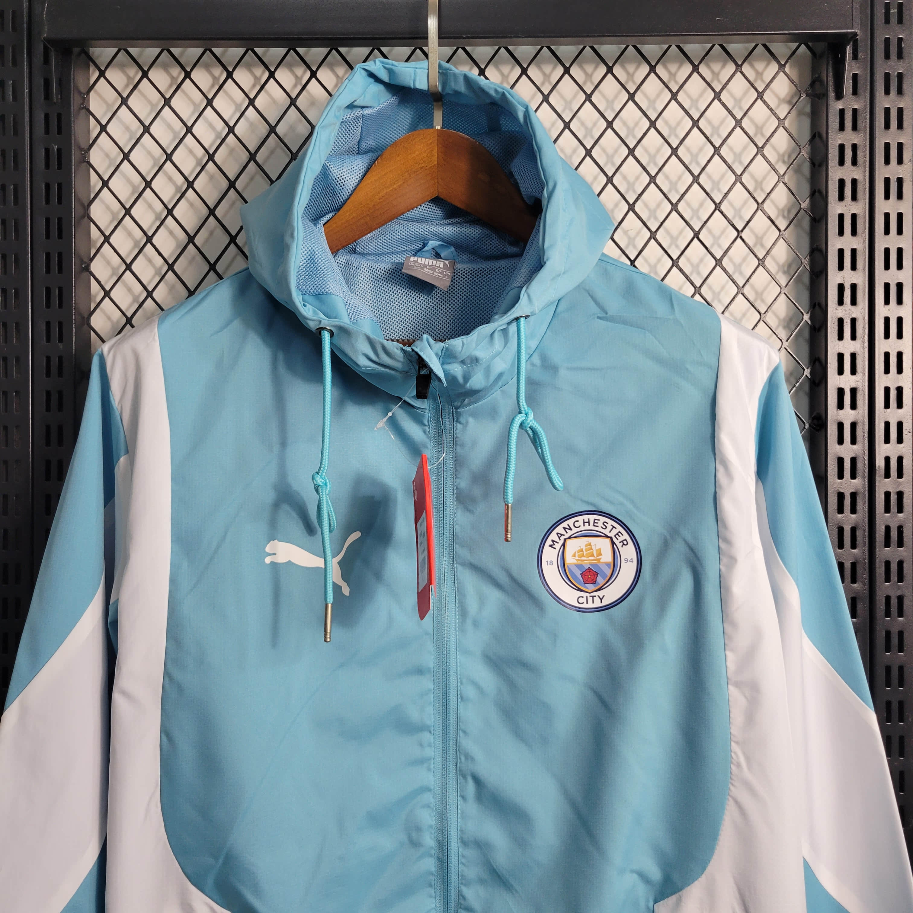2023/2024 Manchester City Windbreaker Light Blue Football Shirt