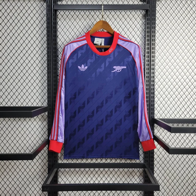 Long Sleeve Retro Arsenal Football Shirt