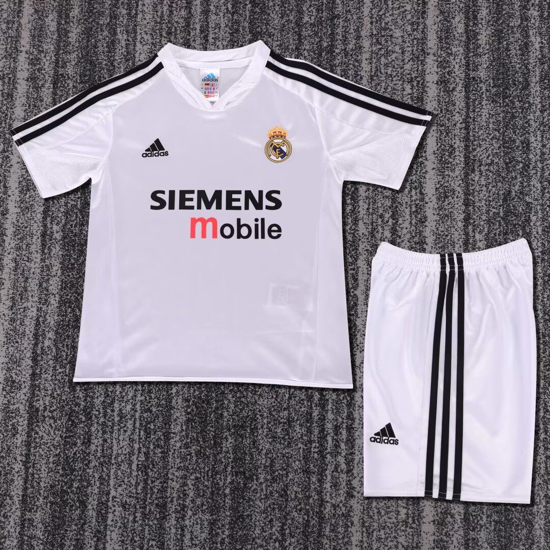 2004/2005 Retro Real Madrid HomeFootball Shirt Kids Size 1:1 Thai Quality