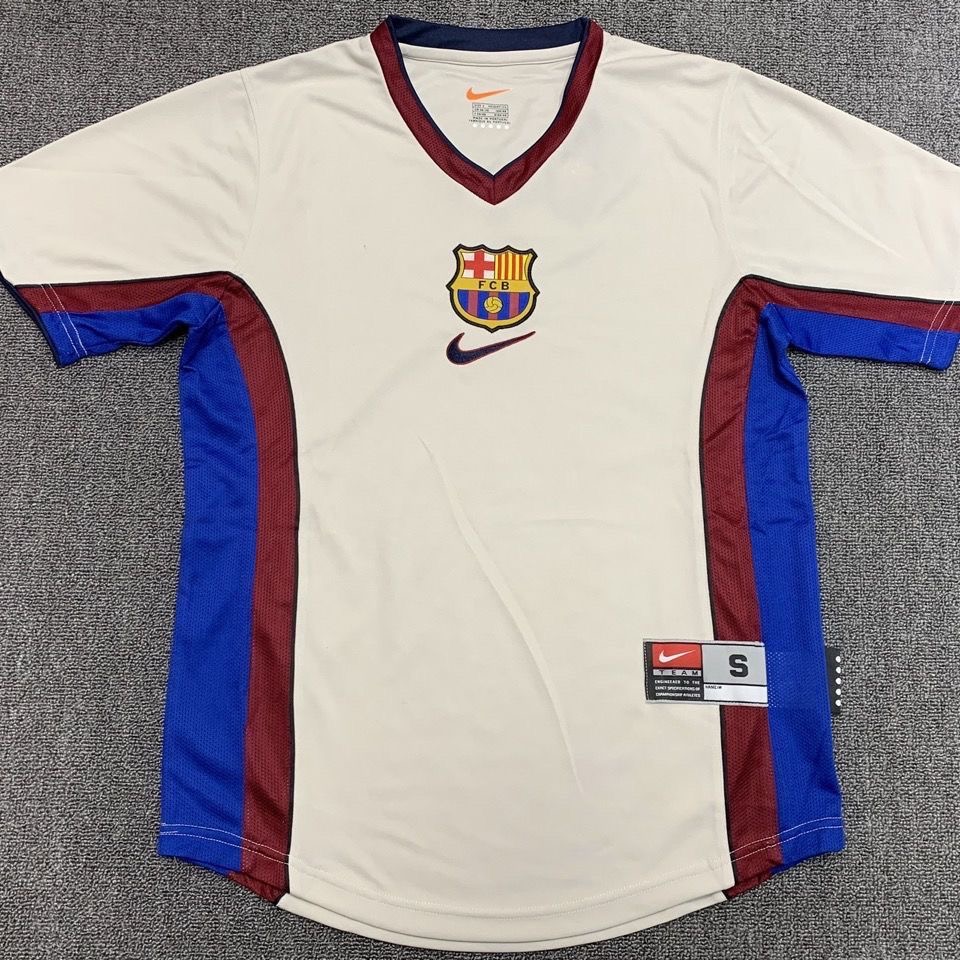 1998/1999 Retro Barcelona Away White Football Shirt