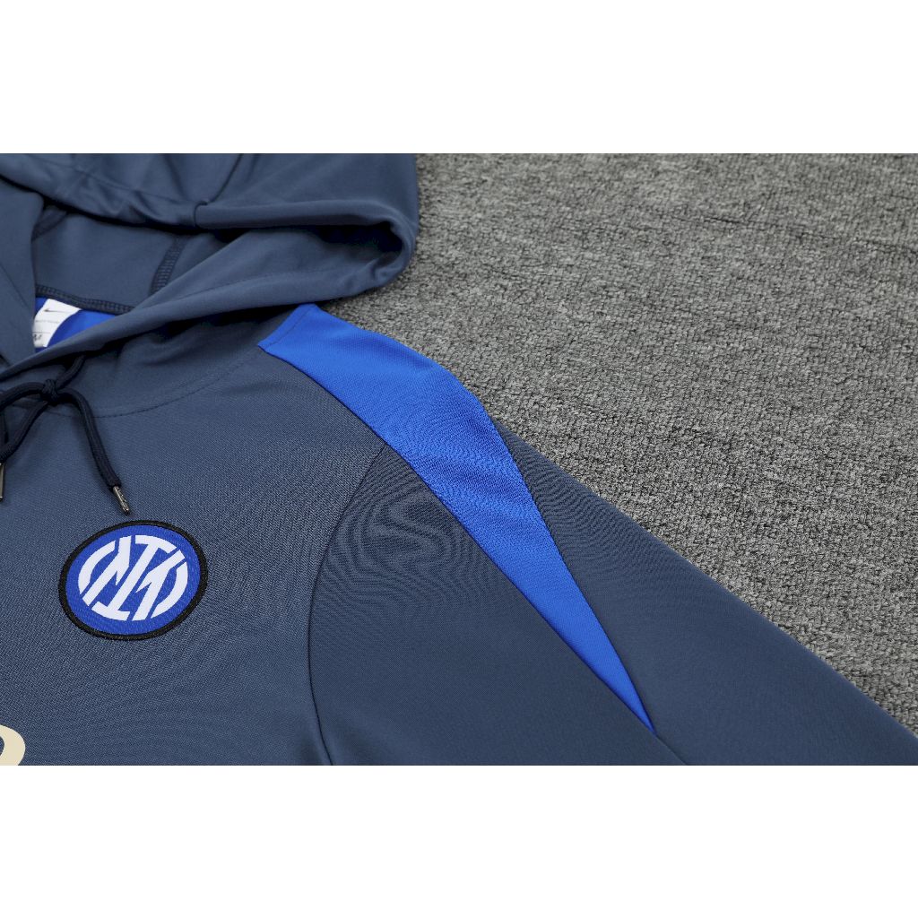 2024/2025 Inter Milan Hooded Long Sleeves Training Suit Football Shirt