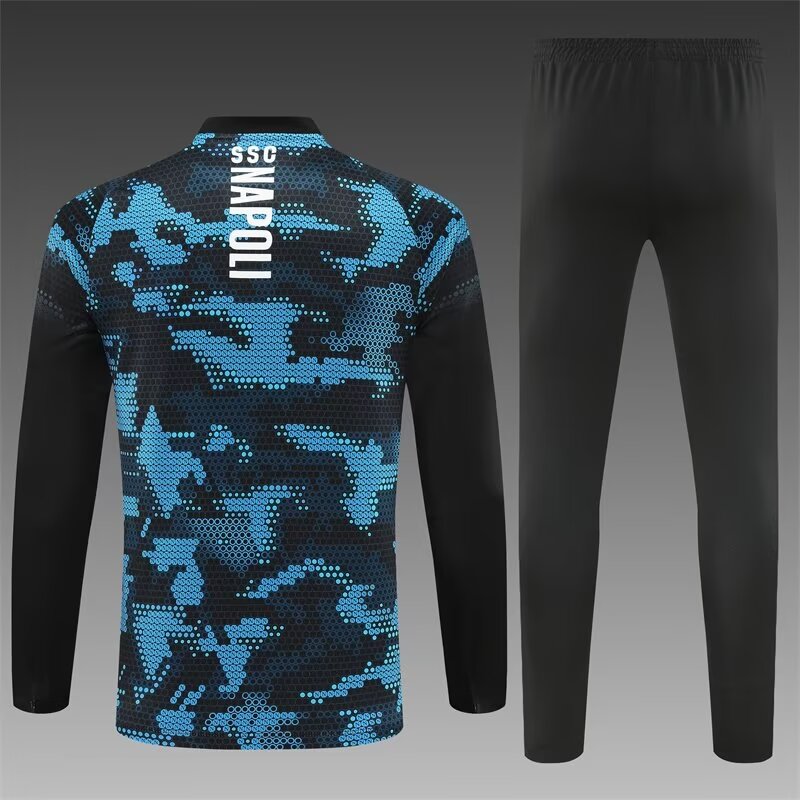 2024/2025 Napoli Half-Pull Training suit Wear Black Football Shirt