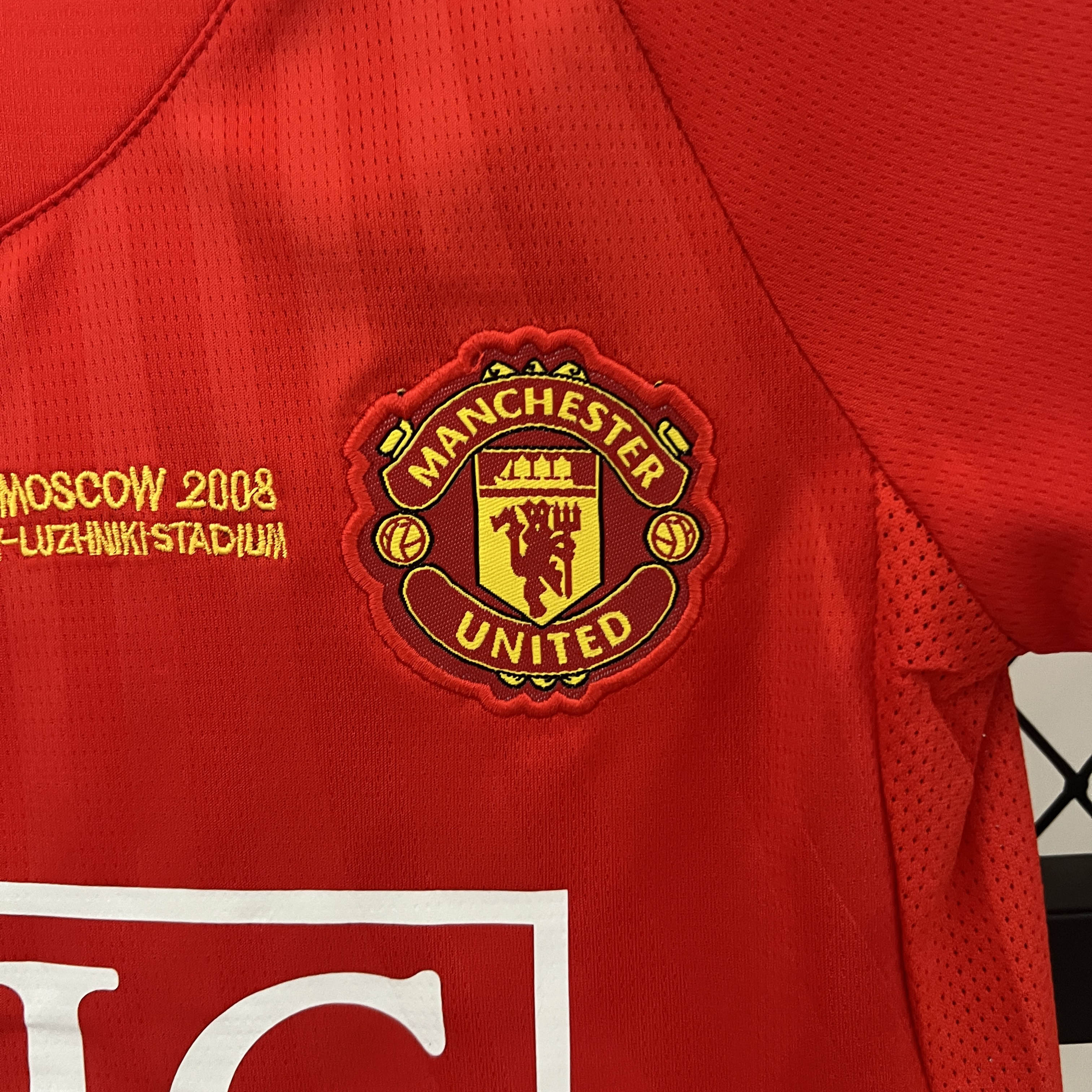 2007/2008 Retro Manchester United Home Champions League Final Football Shirt Kids Size