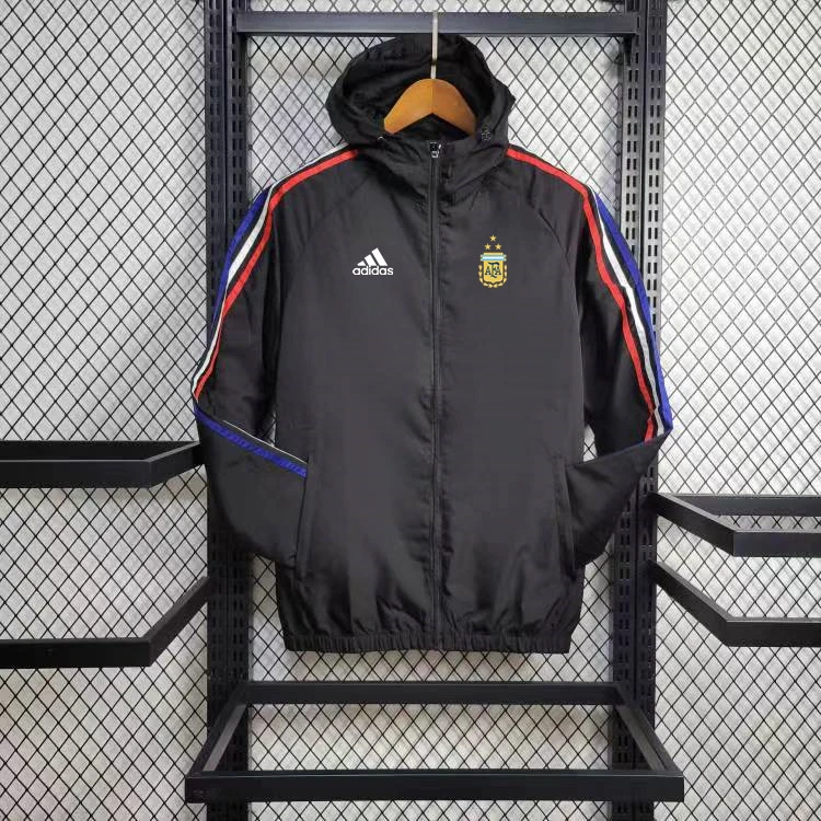 2024 Argentina Windbreaker Black Football Shirt