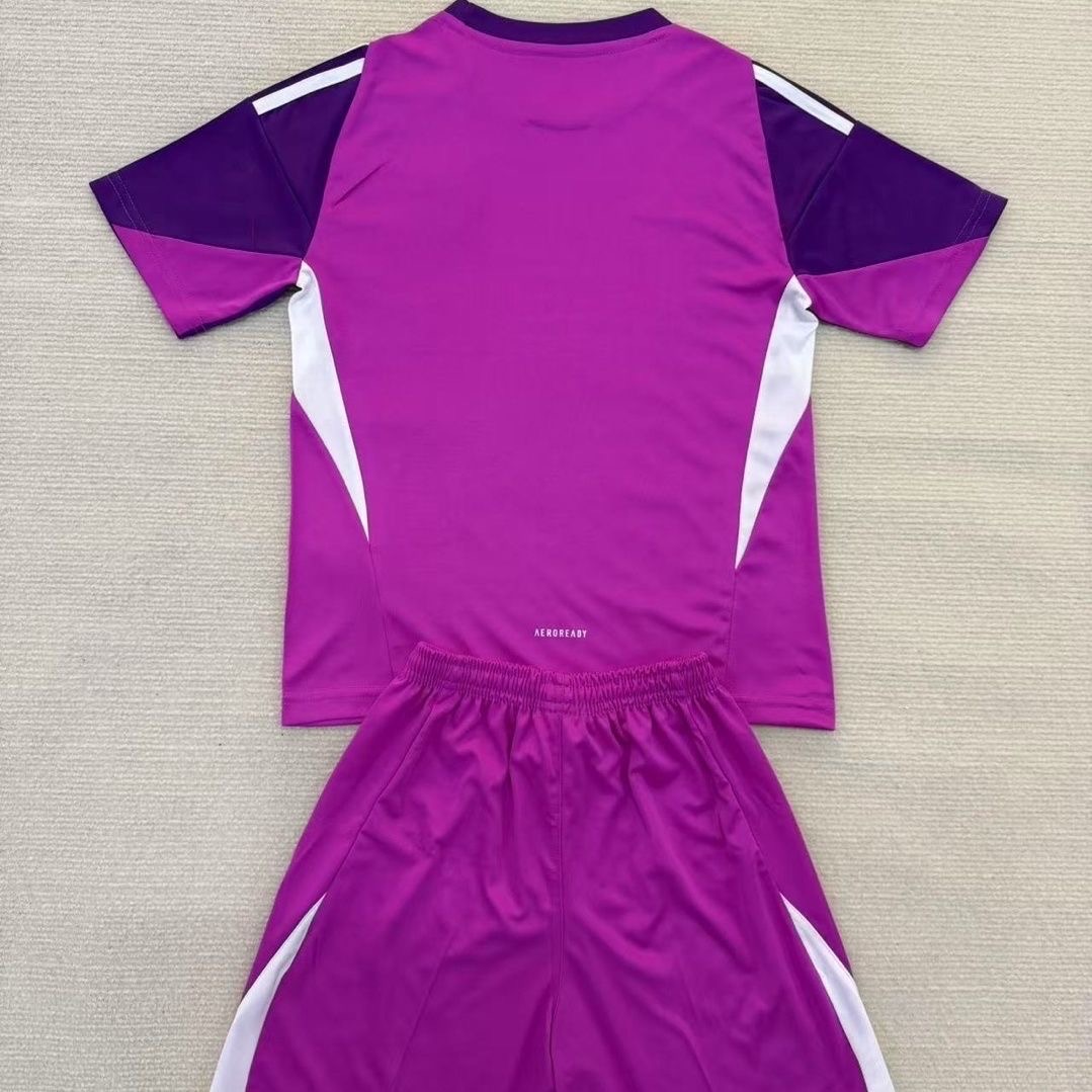 2025/2026 Real Madrid Purple FootballShirt Kids size 1:1 Thai Quality