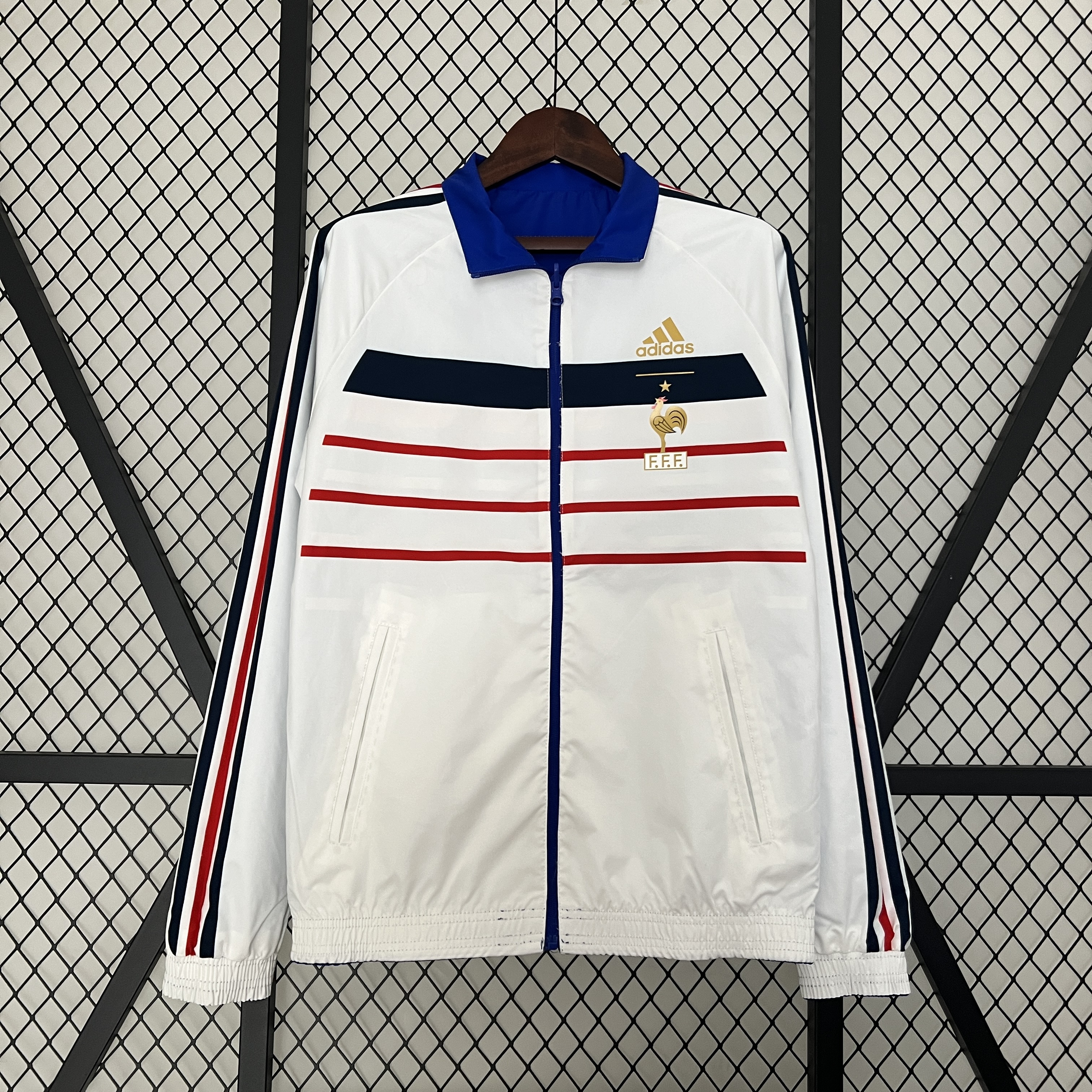2024 France Reversible Windbreaker Football Shirt