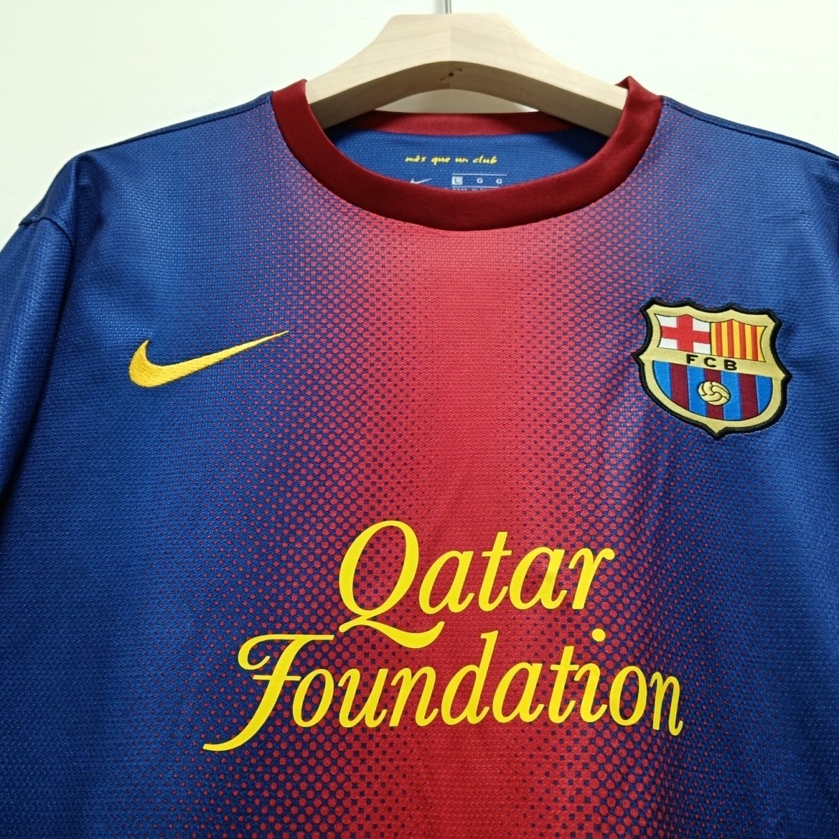 2012/2013 Retro Long Sleeve BarcelonaHome Football Shirt 1:1 Thai Quality