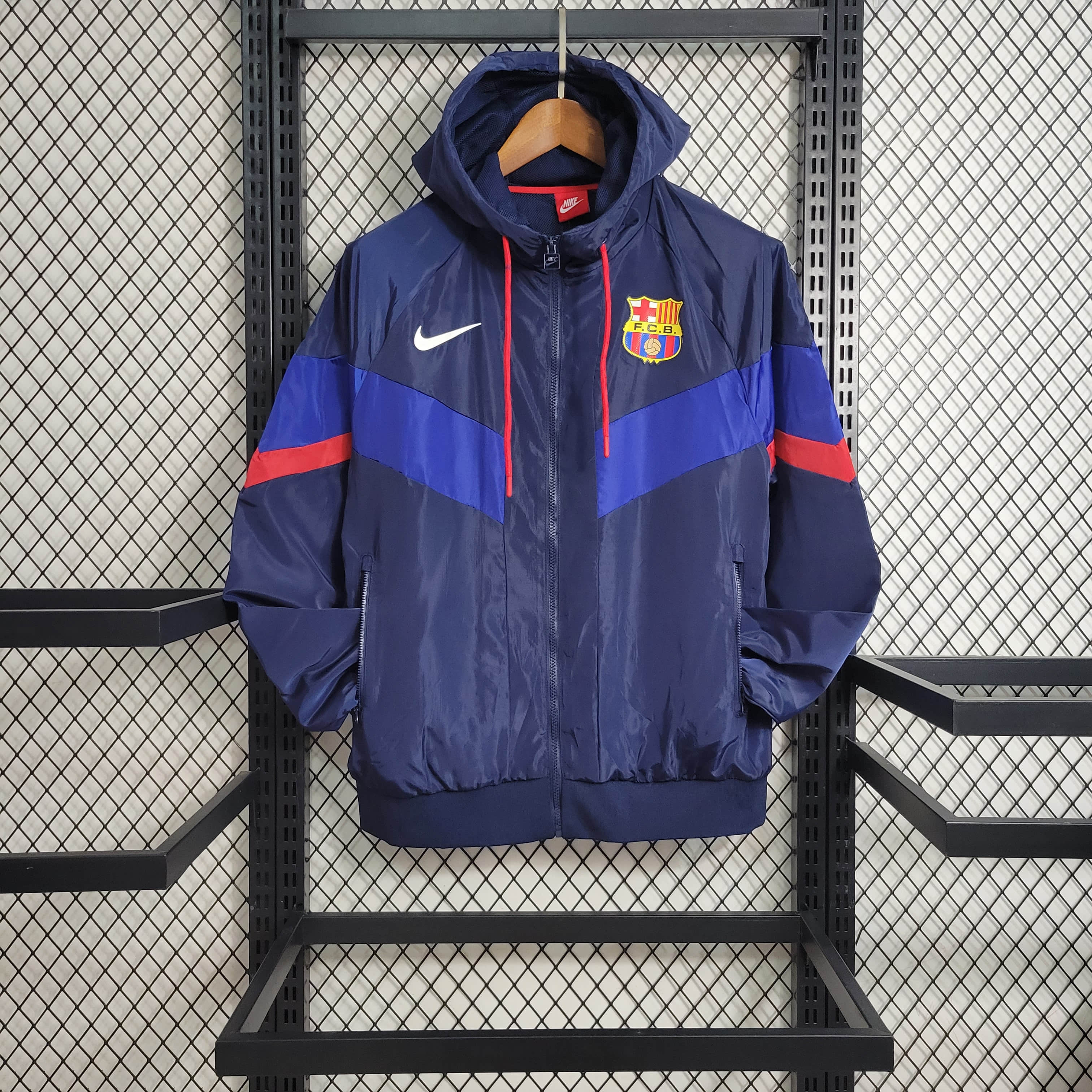 2023/2024 Barcelona Windbreaker(Navy Blue)Football Shirt