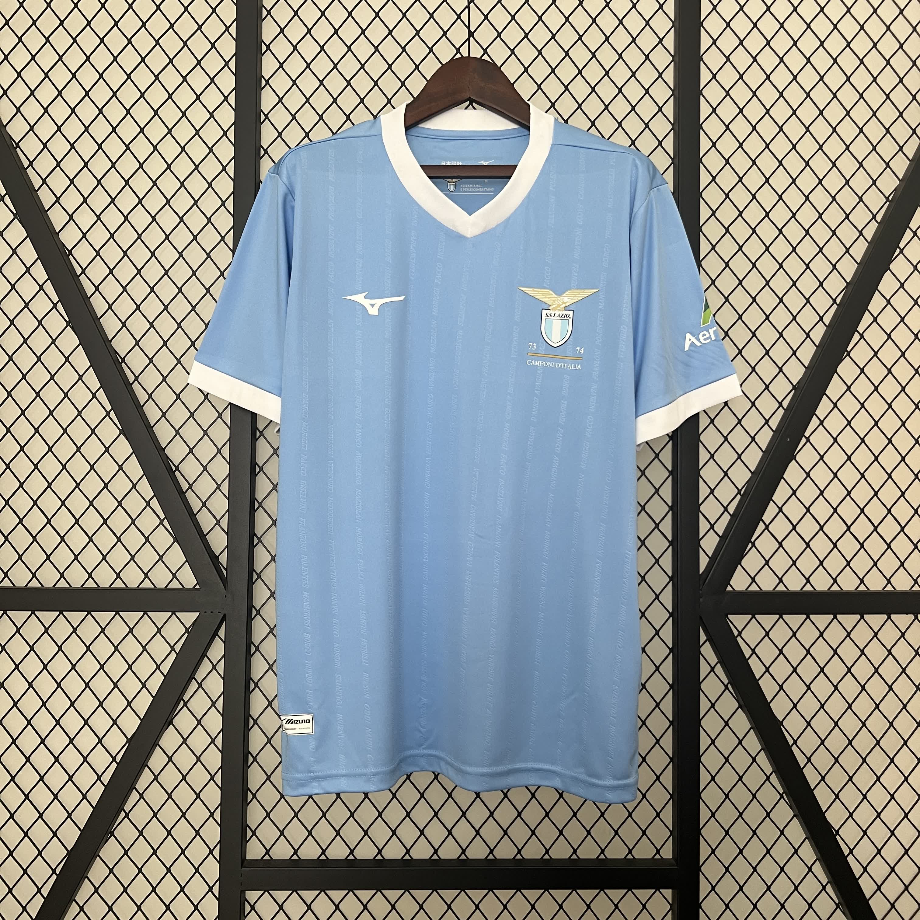 2024/2025 Lazio 50Th Anniversary Champion Edition Blue Football Shirt