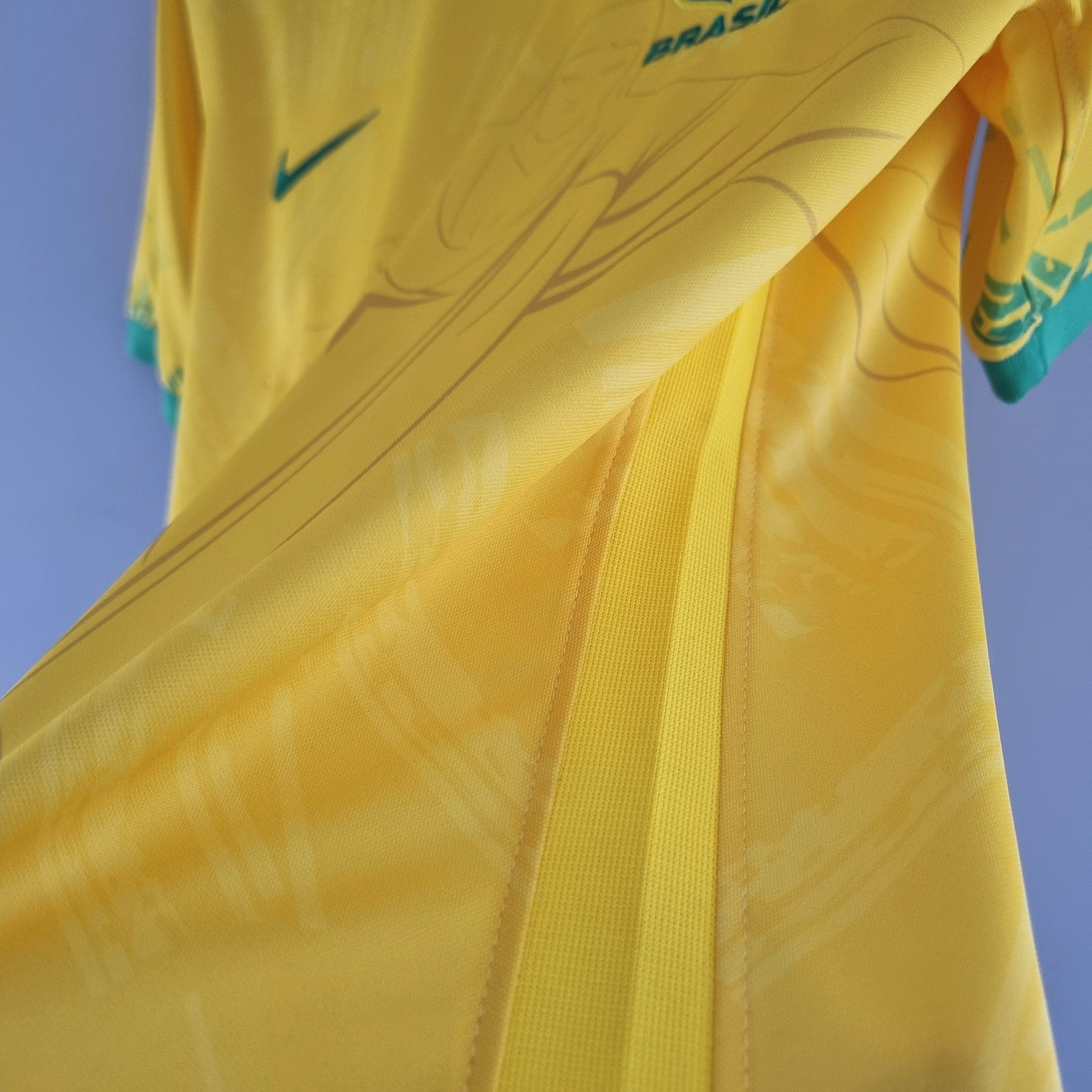 2022 Brazil Classic Yellow Football Shirt
