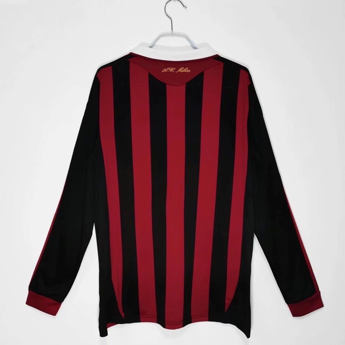 2009/2010 Retro Long sleeve Ac MilanHome Football Shirt 1:1 Thai Quality
