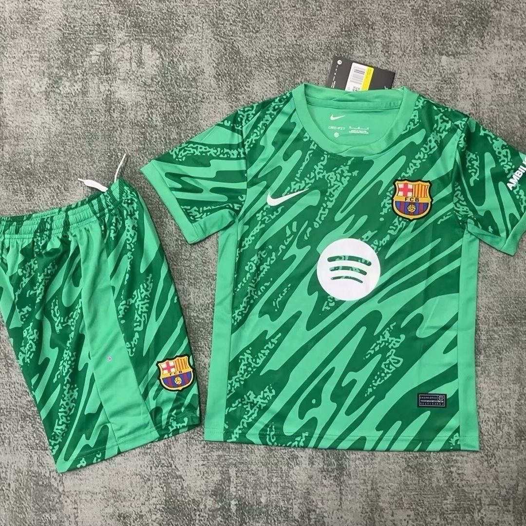 2025/2026 Barcelona goalkeeper  Football Shirt Kids Size 1:1 Thai Quality