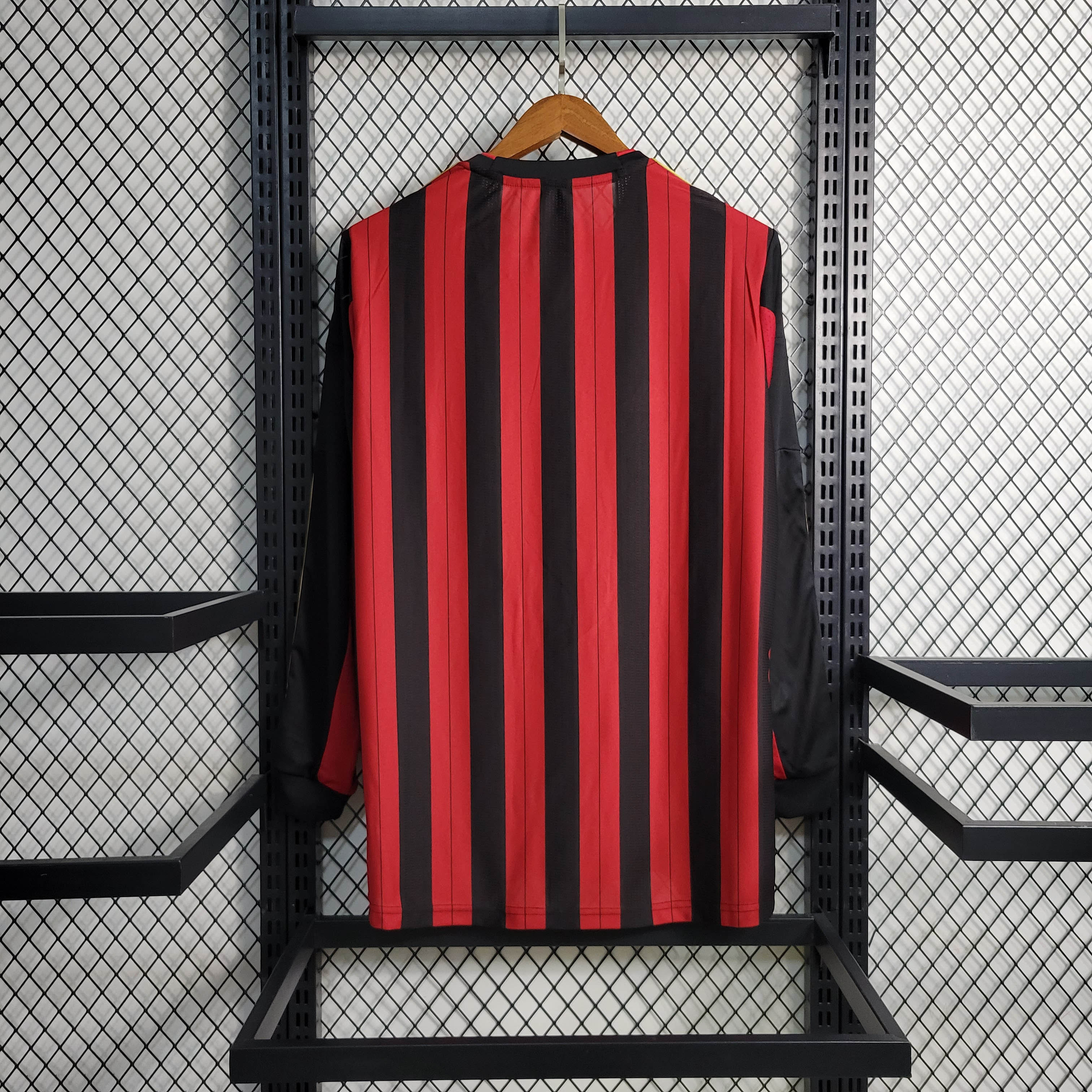 2013/2014 Retro Long Sleeve AC Milan Home Football Shirt