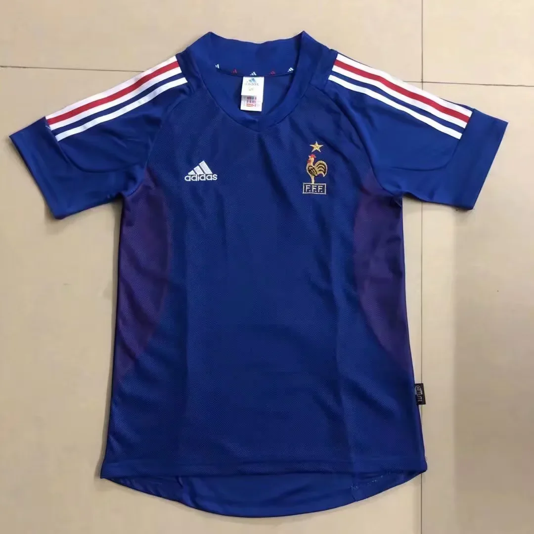 2002 Retro France Home Football Shirt 1:1 Thai Quality
