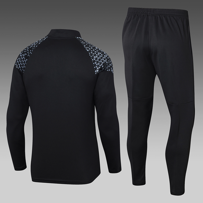 2023/2024 Dortmund Half-Pull Training Suit Black Football Shirt Set