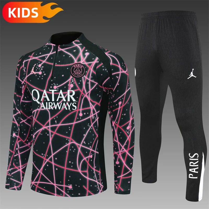 2025/2026 Paris Saint-Germain Half-Pull Training Suit Football Shirt Kids Size