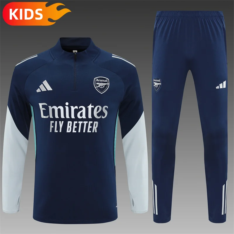 2025/2026 Arsenal Half-Pull Training Suit Football Shirt Kids Size