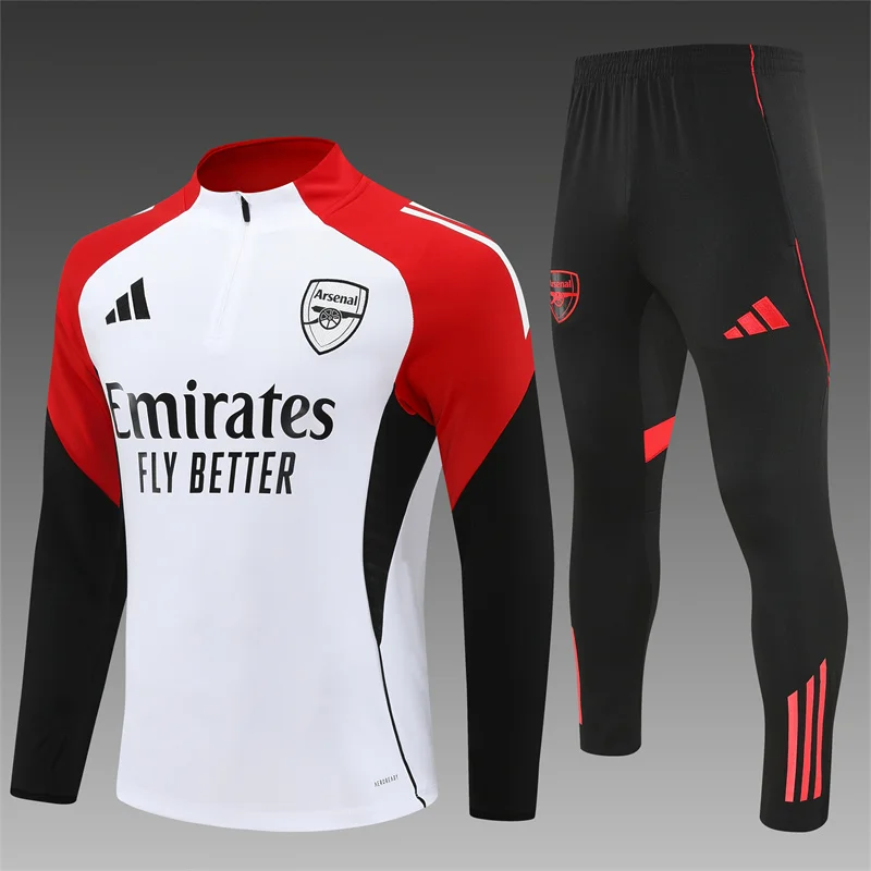 2025/2026 Arsenal Half-Pull Training Suit Football Shirt 1:1 Thai Quality Set