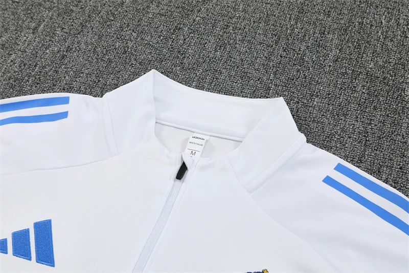 2025/2026 Real Madrid Half-Pull Training Suit Football Shirt Kids Size