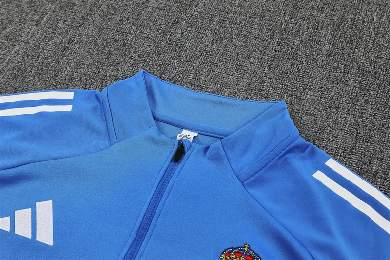 2025/2026 Real Madrid Half-Pull Training Suit Football Shirt 1:1 Thai Quality Set