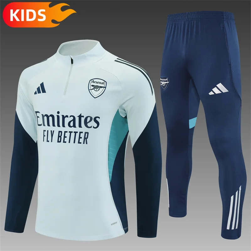 2025/2026 Arsenal Half-Pull Training Suit Football Shirt Kids Size