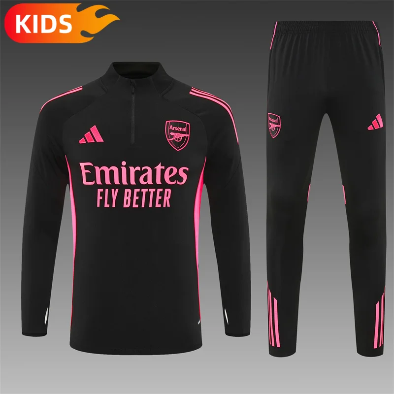 2025/2026 Arsenal Half-Pull Training Suit Football Shirt Kids Size