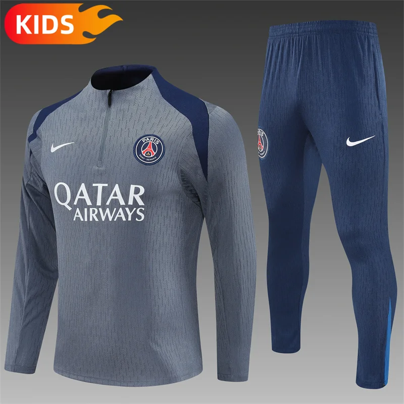 2025/2026 Paris Saint-Germain Half-Pull Training Suit Football Shirt Kids Size