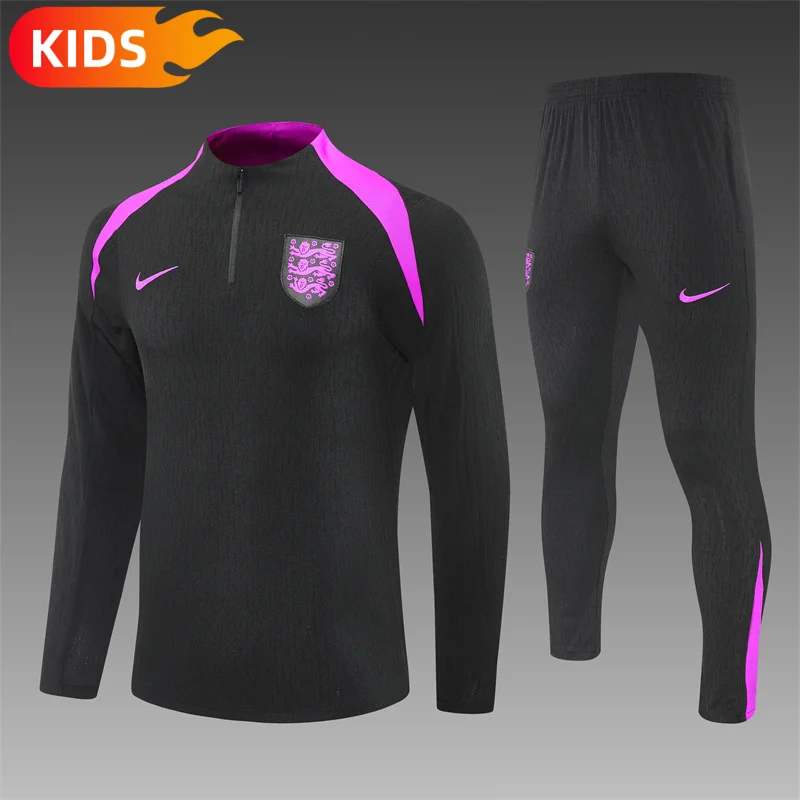 2025/2026 England Half-Pull Training Wear Football Shirt Kids Size