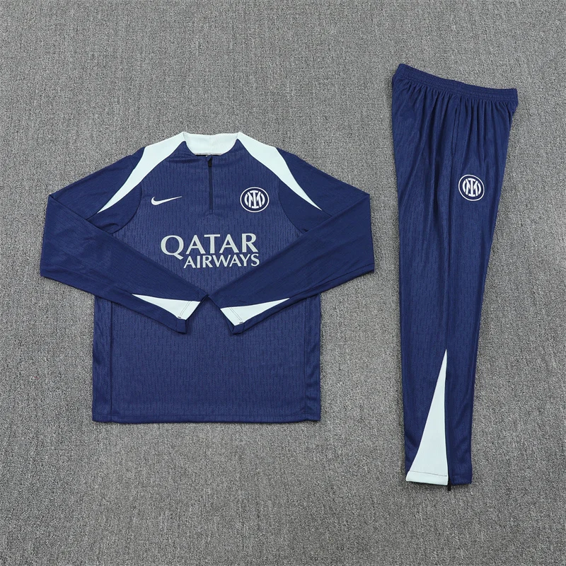 2025/2026 Inter Milan Half-Pull Training Suit Football Shirt 1:1 Thai Quality Set