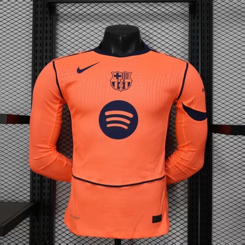2025/2026Long Sleeve Player VersionBarcelona Away  Football Shirt