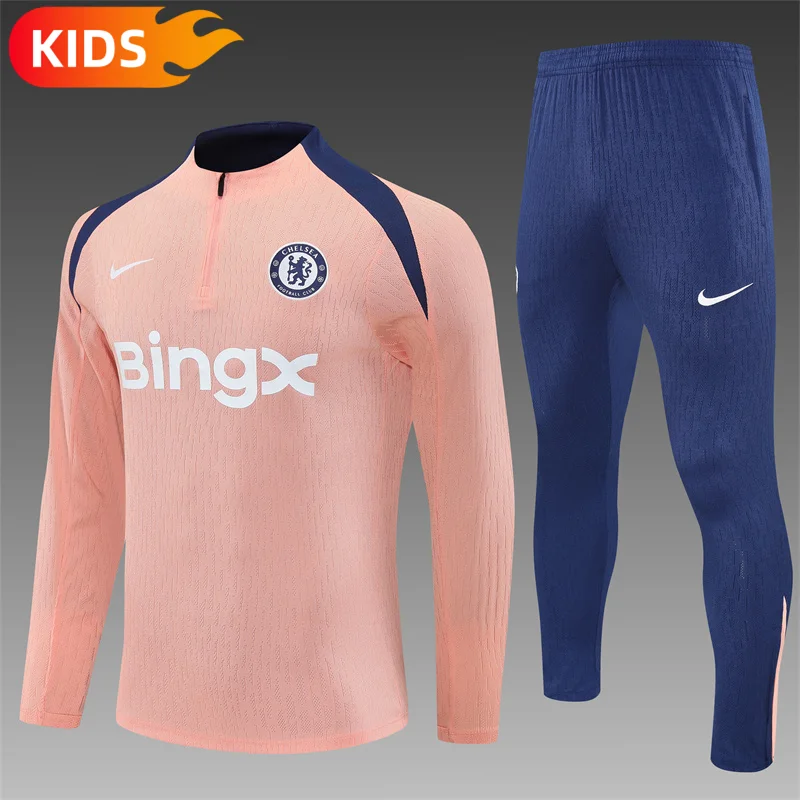 2025/2026 Chelsea Half-Pull Training Suit Football Shirt Kids Size