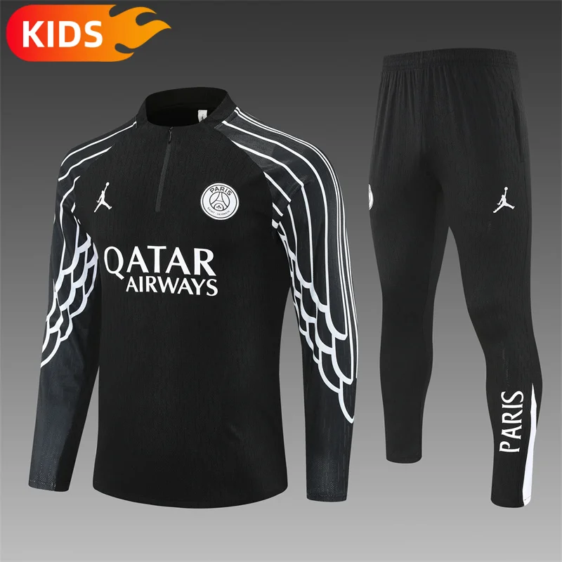 2025/2026 Paris Saint-Germain Half-Pull Training Suit Football Shirt Kids Size