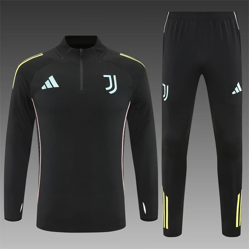 2025/2026 Juventus Half-Pull Training Wear Football Shirt Kids Size