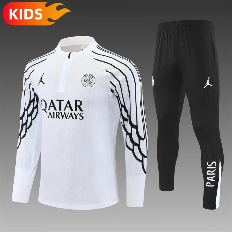 2025/2026 Paris Saint-Germain Half-Pull Training Suit Football Shirt Kids Size