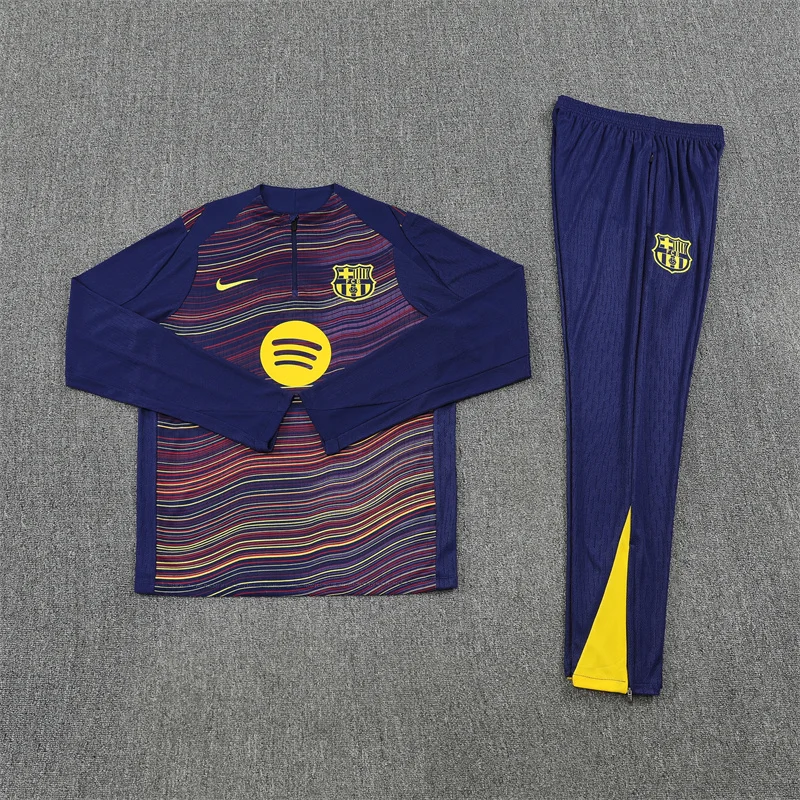 2025/2026 Barcelona Half-Pull Training Suit Football Shirt 1:1 Thai Quality Set