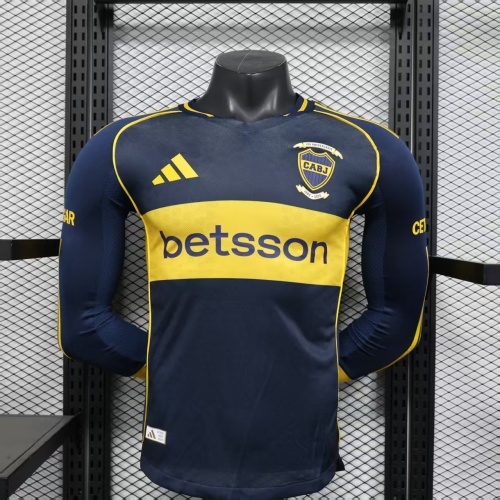 2025/2026 Long Sleeve Player Version Boca Juniors Away Football Shirt