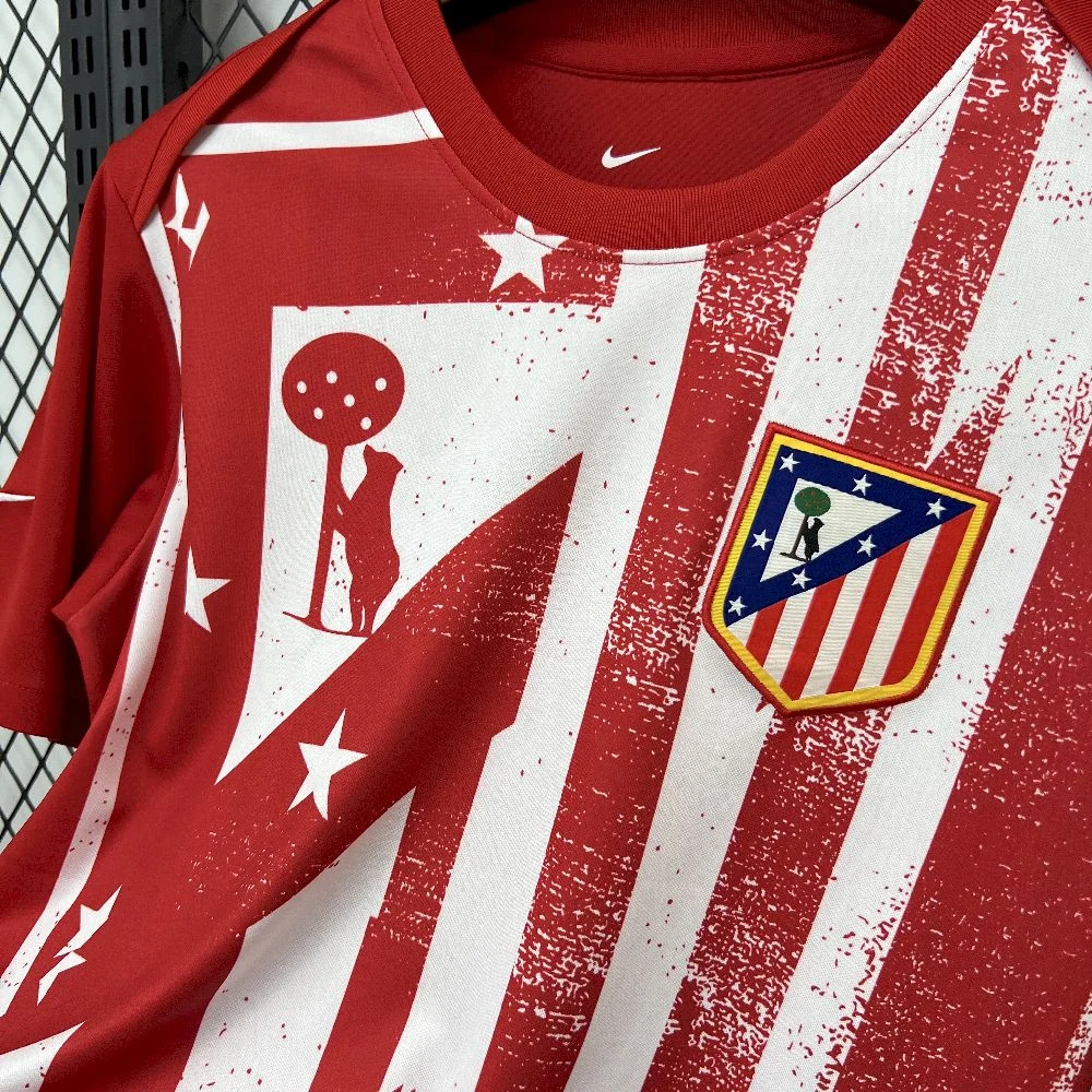 2025/2026 Atletico Madrid Pre-Match Football Shirt 1:1 Thai Quality