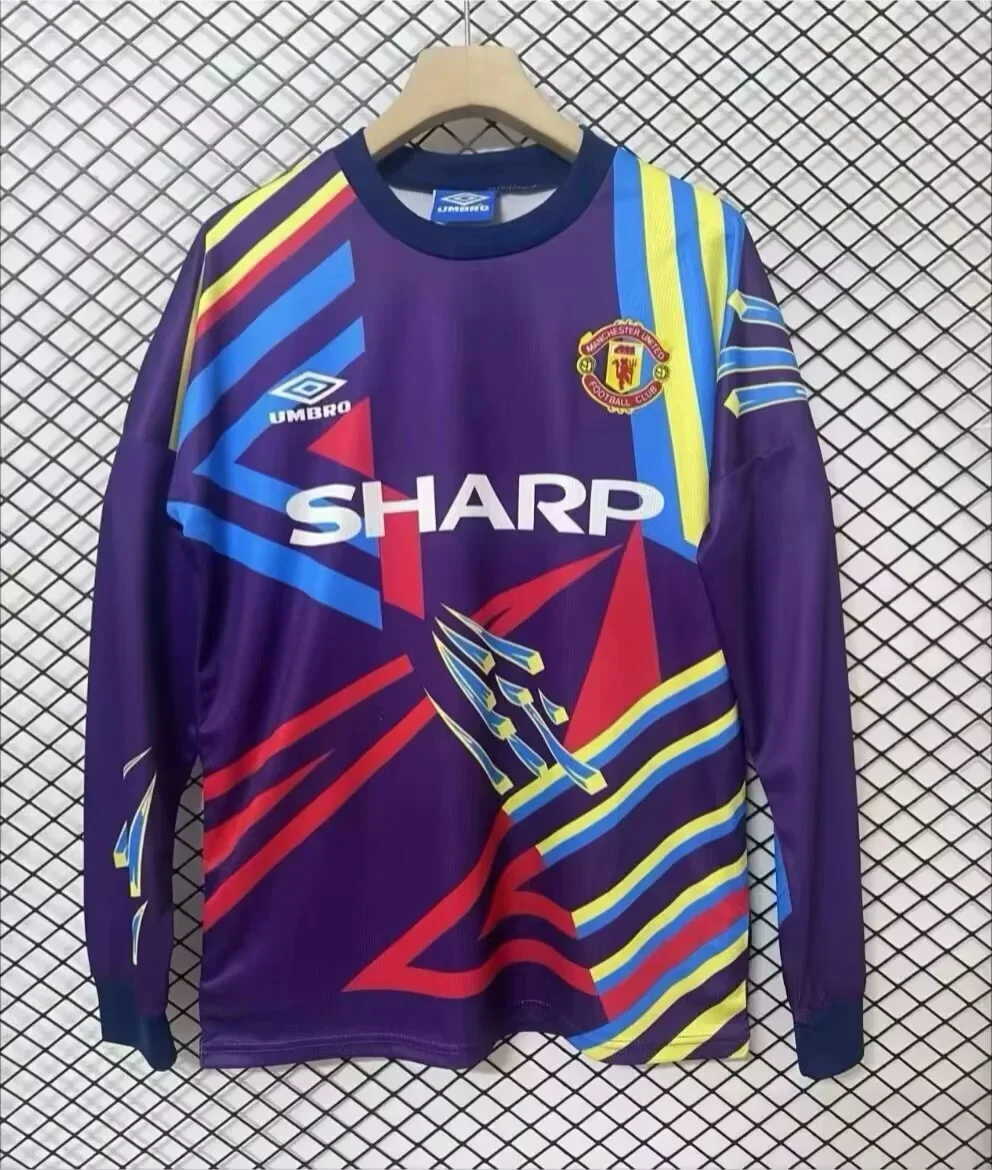 1992/1993 Retro Long Sleeve Manchester United Goalkeeper Football Shirt 1:1 Thai Quality