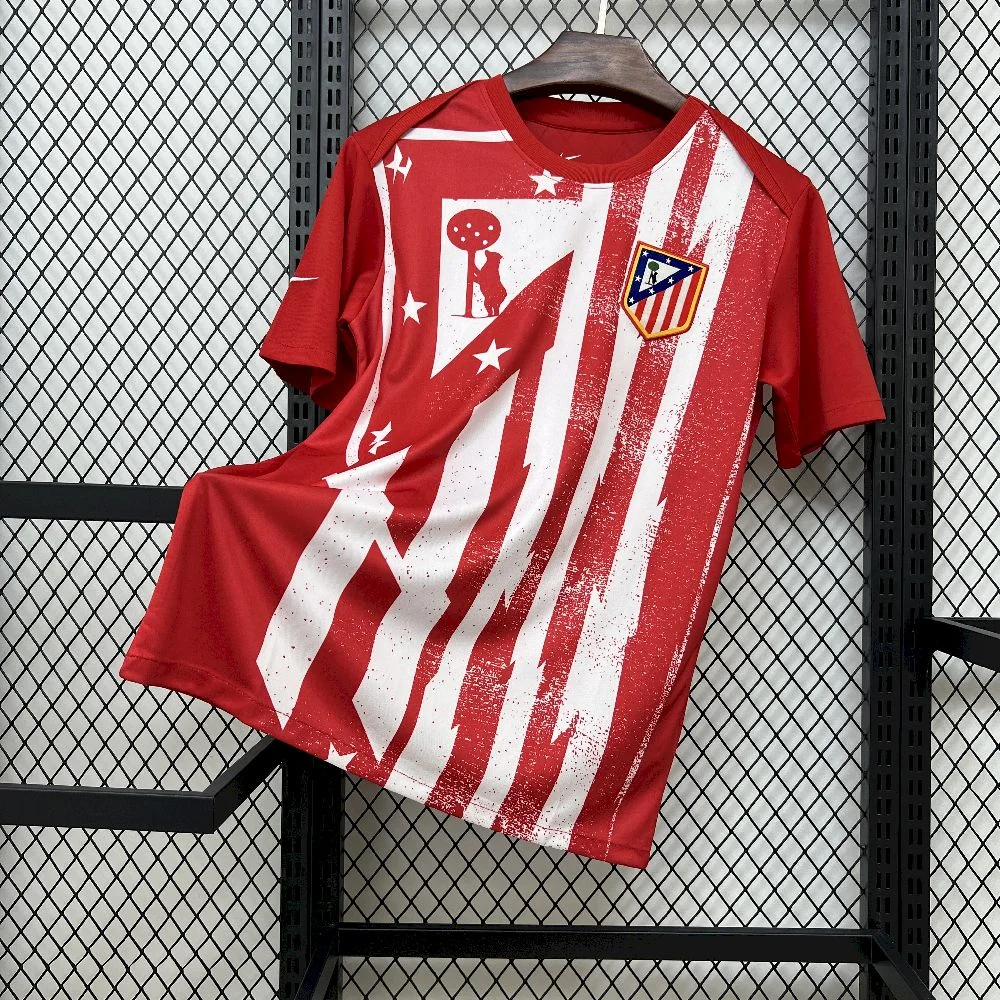 2025/2026 Atletico Madrid Pre-Match Football Shirt 1:1 Thai Quality