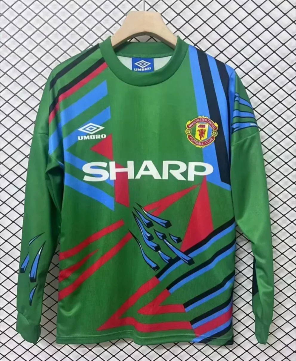 1992/1993 Retro Long Sleeve Manchester United Goalkeeper Football Shirt 1:1 Thai Quality