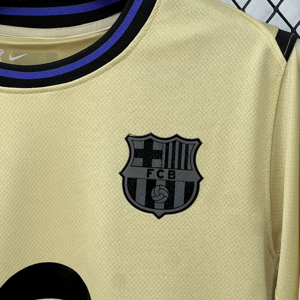 2025/2026 Long Sleeve Barcelona Away Football Shirt 1:1 Thai Quality