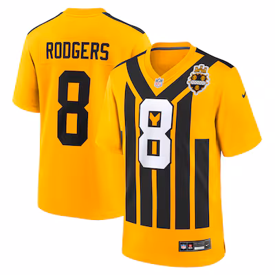 Aaron Rodgers Pittsburgh Steelers Nike Alternate 1933 Throwback Game Jersey - Gold