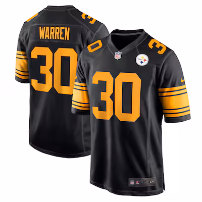 Jaylen Warren Pittsburgh Steelers Nike Alternate Game Jersey - Black